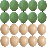 Christmas Gift 15/20pcs 10inch Balloon Kit Avocado Green White Gold Confetti Balls Birthday Wedding Jungle Party DIY Decoration Home Supplies