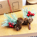 Christmas Gift 1Pack Christmas Fake Plants Pine Branches For Christmas Tree Wreath Decorations Xmas Tree Ornaments Kids Gift Supplies