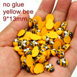 Christmas Gift Yellow Imitation Bee Mini Adhesive Wood Sticker Festival Wedding Party DIY Handmade Children's Gifts Home Wall Lamp Decoration