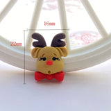 12Pcs New Cute Christmas Series Flat Back Cabochon Scrapbooking Hair Bow Center Embellishments DIY Accessories F85