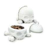 Cifeeo Skull Head Shape Silicone Tea Infuser Tea Strainer Reusable Cute Cartoon Model Tea Infuser Tea Brewing Tool Tea Strainer