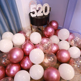 100 Pieces Metal Balloons Pink Ballon Birthday Party Supplies Wedding Decoration Baby Shower Helium Balls Air Confetti Balloons