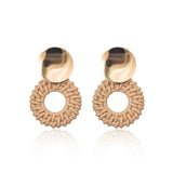 Cifeeo Vintage Statement Drop Earrings For Women New Bohemia Fashion Jewelry Korean Metal Geometric Golden Hanging Swing Earring