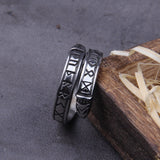 Christmas Gift Stainless Steel Viking Rune Statement Rings Men Never Fade Nordic Viking Totem Odin Men Rings Jewelry