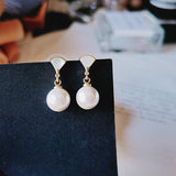 Cifeeo Korean New Exquisite Pearl Small Earrings Fashion Temperament Versatile Earrings Women's Jewelry