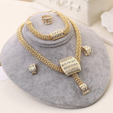 ZOSHI Jewelry Sets Women Indian African Jewelry Set amazing price Wedding Jewellery For Brides Dubai Gold Jewelry Sets
