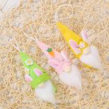 Cute Easter Long Ears Dolls Bunny No Face Doll Pink Yellow Green Blue Easter Decoration Ornaments Home Decor Gift For Children