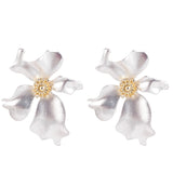 New Fashion Women Statement Big Flower Ear Stud Earrings Dangle Party Jewelry Gift Christmas Earrings Aretes De Mujer