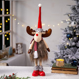 Cifeeo Elk Christmas Dolls Christmas Decorations for Home Retractable Standing Toy Birthday Party Gift Kids Santa Cluas Snowman