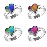 Christmas Gift Big Peach Heart Mood Ring Color Change  Adjustable Emotion Feeling Changeable Temperature Lovers Ring 1PC Dropshipping Gift