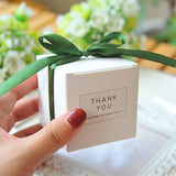 New European Simple Atmosphere White Cube Candy Boxes Wedding Party Supplies Gift Packing Box Baby Shown Favors Gift Bag