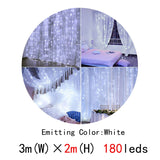 3*3m 300leds Led Curtain String Light Led Christmas Garland Party Patio Window Decor Fairy Lights Xmas Wedding Lights EU 220V