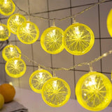 Fruit Lemon Slice String Lights USB LED Flashing Garland Hanging Lamp Battery Powered Indoor Outdoor Lighting Night Light Room