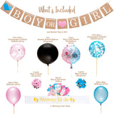 Christmas Gift Gender Reveal Party Supplies Baby Party Decoration BOY OR GIRL Flag Pulling Confetti Balloons Photo Props