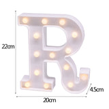 DIY LED Letter Numbers Night Light 3D Wall Hanging Decoration Wedding Birthday Party Alphabet Digit Symbol Sign without Battery