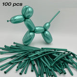 decoration  Cifeeo  100Pcs 260 Magic Strip Balloon Long Pearl Metal Latex Balloons Thick Metallic Inflatable Balloon Birthday Toy Party Decoration