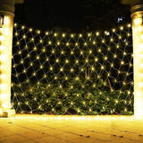 1.5x1.5M 3x2M 6x4M LED Net Mesh Fairy String Light Window Curtain Christmas Fairy Light Wedding Party Holiday Garland Light