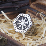 Christmas Gift Viking Compass Vegvisir Aegishjalmur Runic Statement Ring Mens Vintage Nordic Viking Totem Odin Biker Rings Jewelry