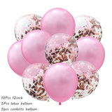 10Pcs Metal Latex Balloons Confetti Balloon Set For Wedding Birthday Party Balloon Decoration Baby Shower Helium Balloons