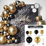 Cifeeo Black Gold Balloon Garland Arch Kit Confetti Latex Balloon 30th 40th 50th Birthday Party Balloons Decorations Adults Baby Shower