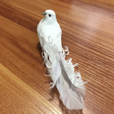 Christmas Gift 10PCS Fake Bird,White Doves Artificial Foam Feathers Birds With Clip,Pigeons Decoration For Wedding,Christmas,Home