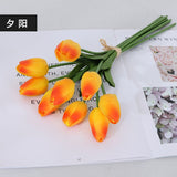 10pcs/set Hot Sale Artificial Flower Tulip Calla Lily Simulation PU Fake Flower Wedding Decoration Party Hotel Home Decor Plants