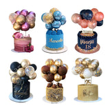 10PCS/PACK 5 Inch Balloon Cake Topper Metallic Confetti Latex Balons For Birthday Baby Shower Wedding Jungle Party Decoration