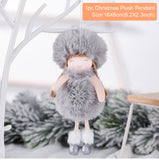 PATIMATE Christmas Angel Plush Doll Pendant Christmas Tree Ornament Christmas Decoration for Home Xmas Gifts Noel Navidad