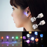 1/2Pcs Light Up LED Bling Ear Stud Earrings Korean of Flash Zircon Ear Earrings Accessories for Party Women Christmas Earrings