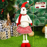 Cifeeo Elk Christmas Dolls Christmas Decorations for Home Retractable Standing Toy Birthday Party Gift Kids Santa Cluas Snowman