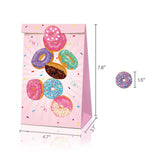 Christmas Gift 6PCS Donuts Gift Bags Candy Cookies Packaging Supplies DIY Kraft Paper Boxes Kids Gift Birthday Wedding Party Decoration