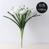 Simulation Multi-headed Daffodil Home Decoration Artificial Plant Ornaments Potted Fake Flowers Home Decor Yellow Tiny Flowers