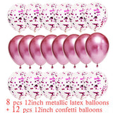 Back  To School Cifeeo 10/20 Rose Confetti Latex Transparent Balloons Metallic Confetti Ballon Baby Shower Kids Birthday Party Wedding Decoration Ball