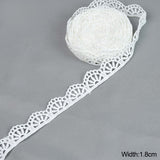 5 Yards White Lace Milk Silk Water Soluble Embroidery Lace Ribbon Trim Fabric For Sewing Apparel Accessories Handmade DIY Crafts