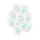 10/20pcs 12'' Print on Your Christening Day Latex Ballons Baby Feet Balloon for Baby Shower Christening Baptism Party Decoration