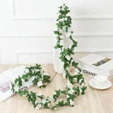 Christmas Gift 2.2m Artificial Flowers Ivy Roses Silk Flowers Garland DIY Flowers for Wedding Garden Home Decoration Accessories Flower Vine