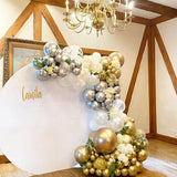 Christmas Gift 112pcs Balloons Garland Arch Kit Chrome Silver Gold Confetti Ballon Wedding Birthday Party Decor Kids Baby Shower Globos