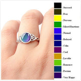 Change Mood Ring Round Emotion Feeling Changeable Ring Temperature Control Gems Color Changing Rings for Women Female