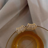New Exquisite Luxury Zircon Small Earrings For Woman Fashion Korean Jewelry Minimalist Party Sexy Girl's Unusual Earrings