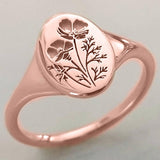 Hot 2023 Ladies Simple Fashion Carved Plant Flat Wide Face Ring Jewelry Women Knuckles Accessories Summer Beach Party Ring