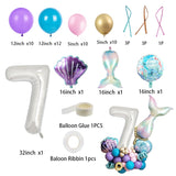 Little Mermaid Party Supplies Balloons Arch Set Mermaid Decoration Mermaid Birthday Party Favor Kids Birthday Parties Decoration