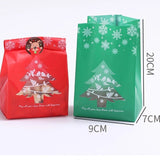 10PCS Snowflake Christmas Tree Gift Bags Merry Christmas Baking Packaging Bag Candy Boxes Xmas Decorations for Home Navidad