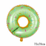 Christmas Gift 32Inch Donut Digital Foil Balloon Christmas Fruit Ice Cream Helium Balloon Birthday Party Decoration Kids Digital Balloon Showe