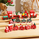 Frigg Wooden Christmas Train Merry Christmas Decorations For Home 2021 Xmas Navidad Noel Gifts Christmas Ornament New Year 2022
