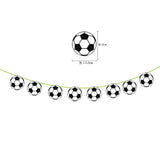 Football Theme Party Happy Birthday Banner Boy Soccer Cupcake Topper Flags Decoration For Baby Kids Birthday Party Supplies