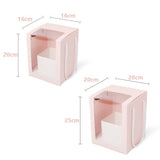 Cifeeo  Flower Gift Paper Boxes Clear Window Transparant Portable Gift Flower Packing Boxes Wedding Party Gift Flower Bags