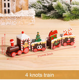 Wooden Little Train Marry Christmas Decoration for Home Christmas Ornaments Navidad Noel Xmas Gifts 2022 Happy New Year 2023