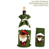 Christmas Wine Bottle Cover Merry Christmas Decorations For Home  Christmas Ornament New Year  Xmas Navidad Gifts