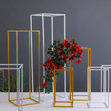 Wedding Square Road Lead Wrought Iron Three-dimensional Box Five-piece Decoration Wedding Arrangement T Platform Road