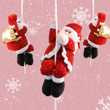 Christmas Gift Christmas Decoration Rope Climbing Santa Claus Doll Pendant Shopping Mall Window Layout Hanging Merry Xmas Ornaments